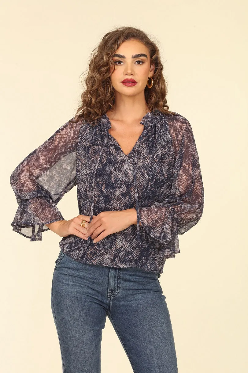 Ruffle Surplice Blouse