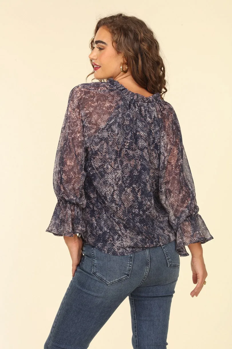 Ruffle Surplice Blouse