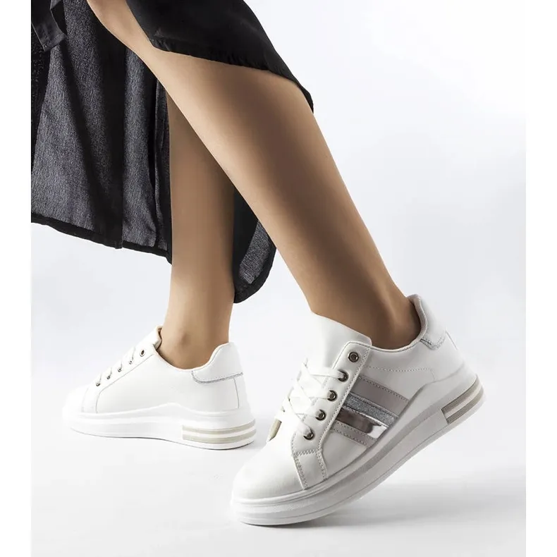 Sacaton platform white sneakers