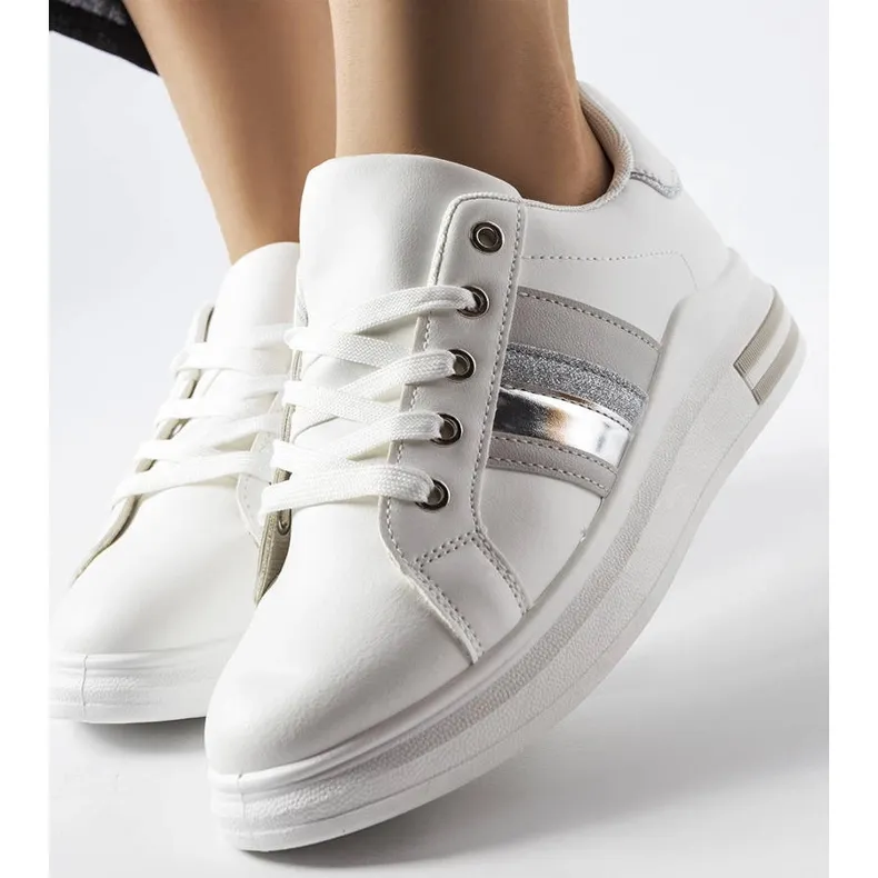 Sacaton platform white sneakers