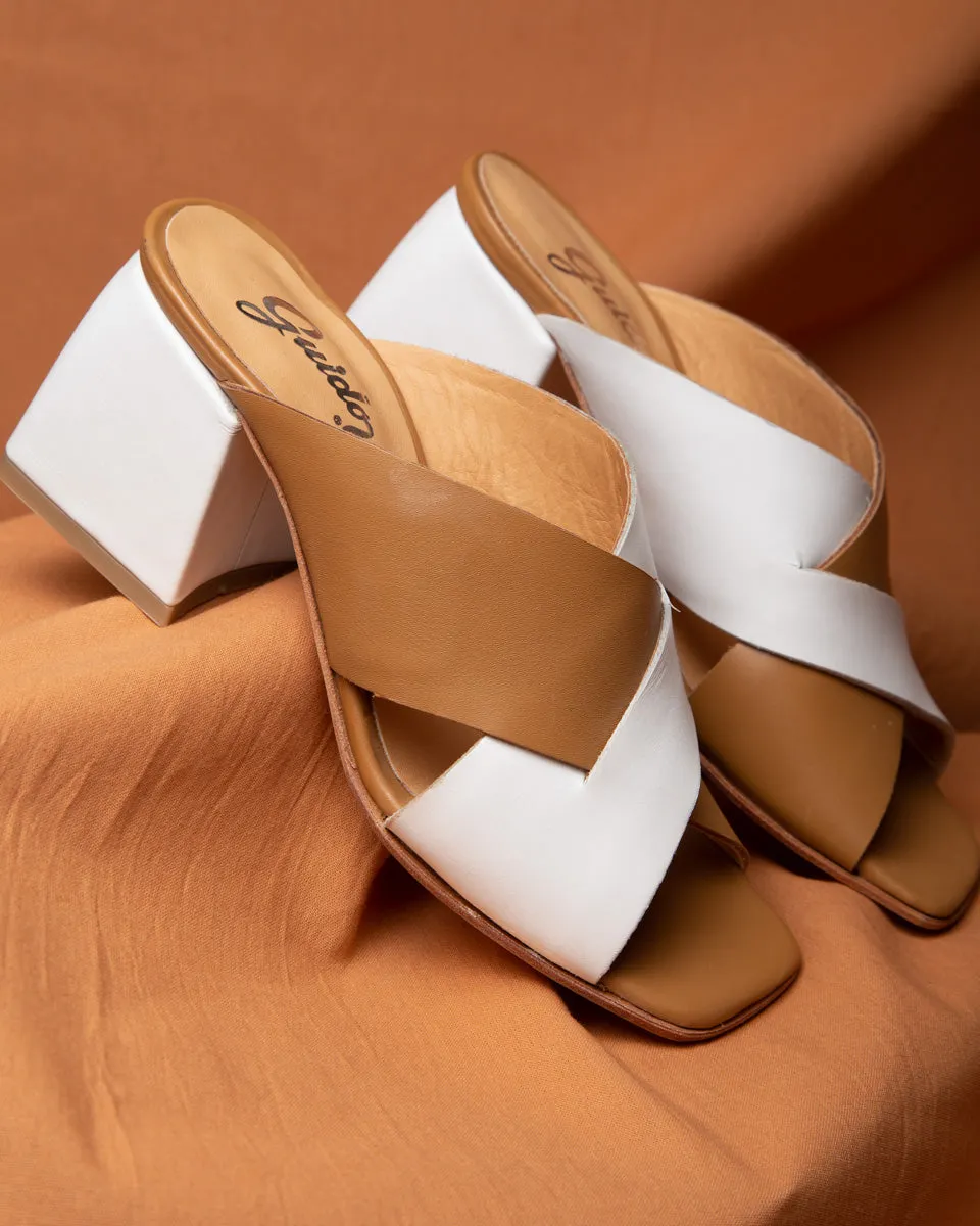 Sandal Rimini Tan & White