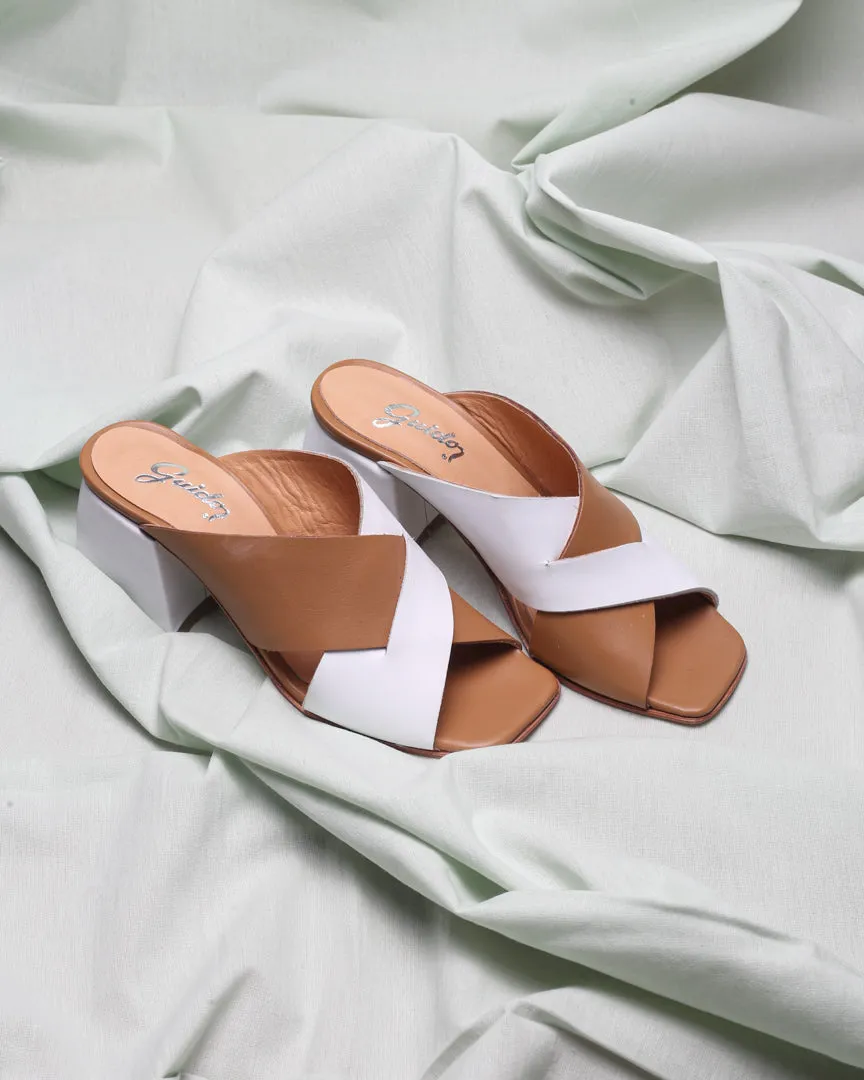 Sandal Rimini Tan & White