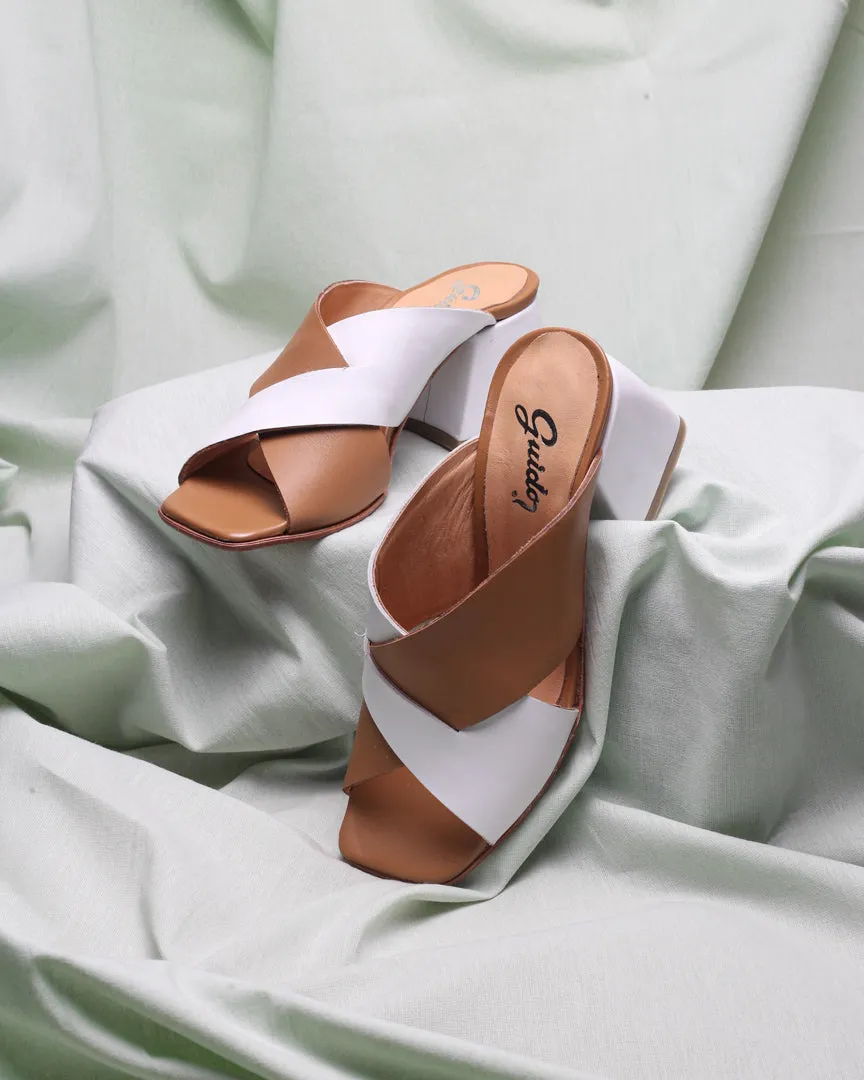 Sandal Rimini Tan & White