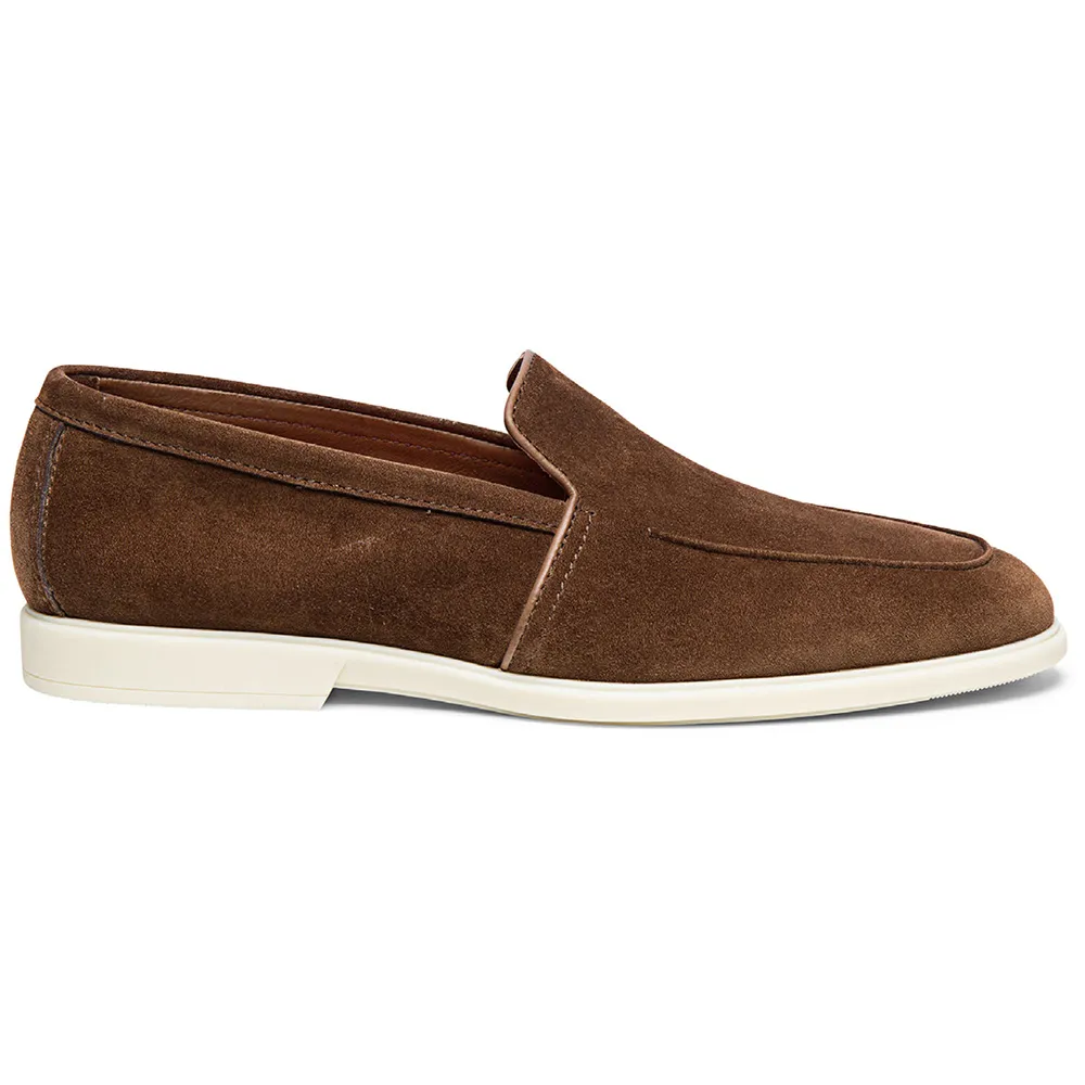 Santoni MALIBU-LF-EAAM21 Suede Loafer Brown