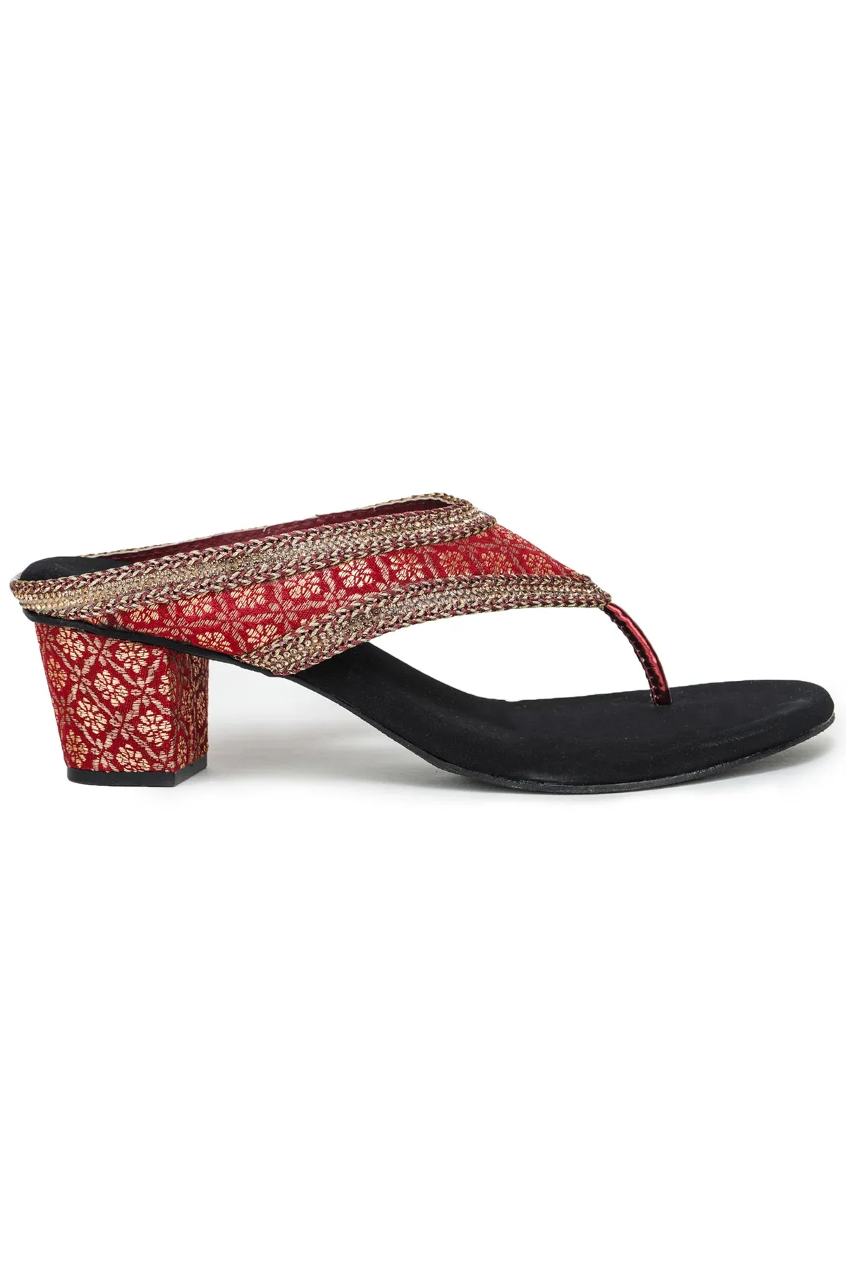 Shezone Maroon Women Heels