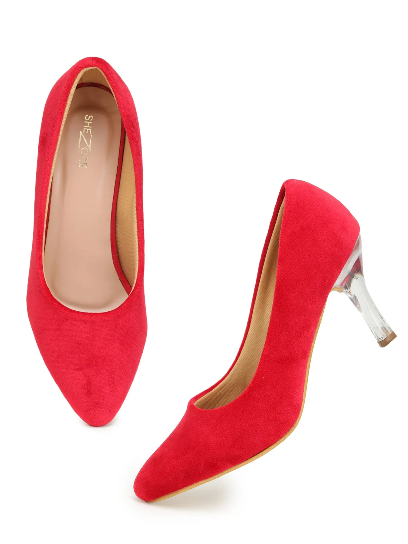 Shezone Red Women Heels