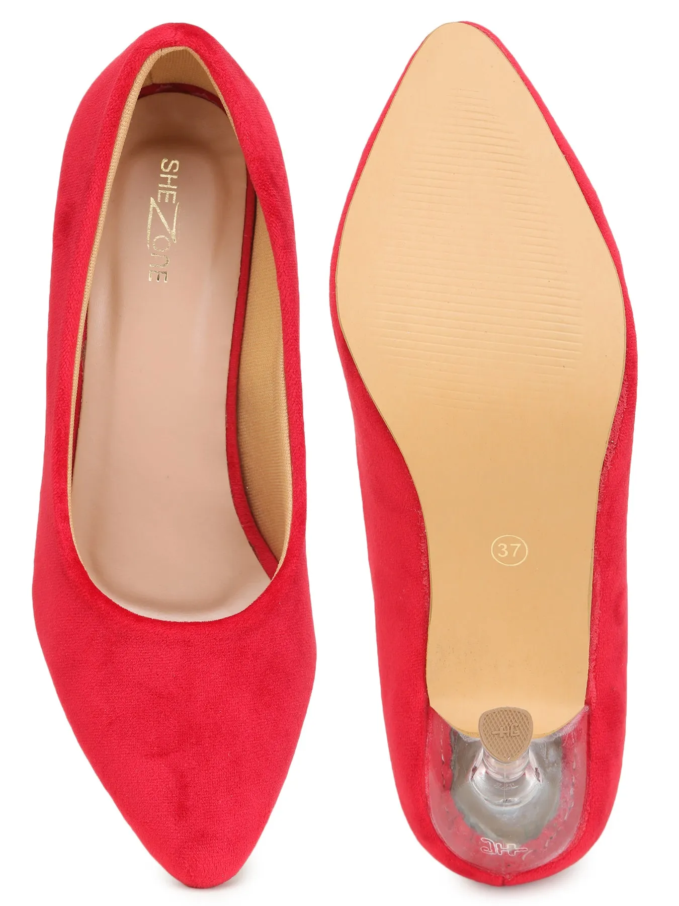 Shezone Red Women Heels