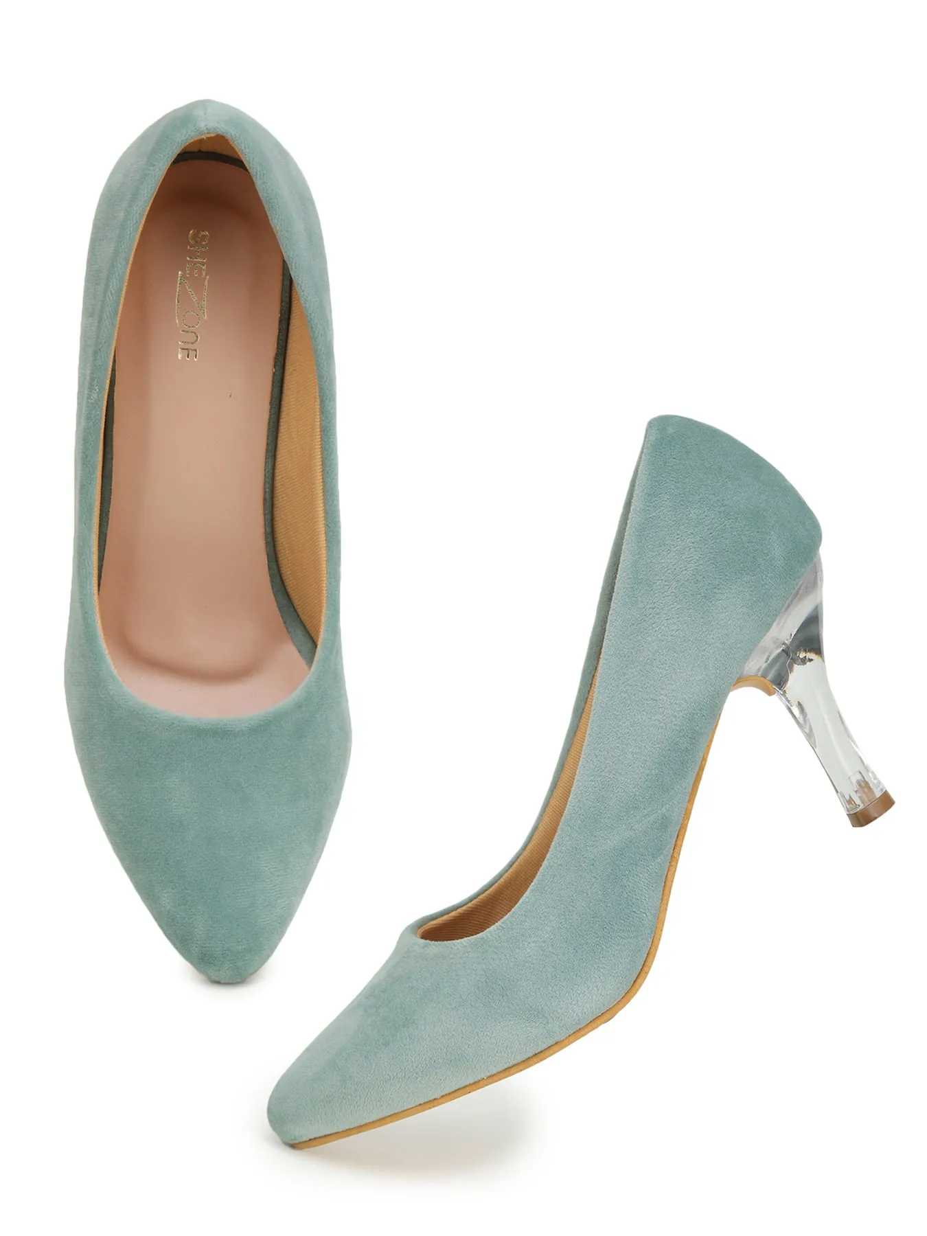 Shezone Seagreen Women Heels