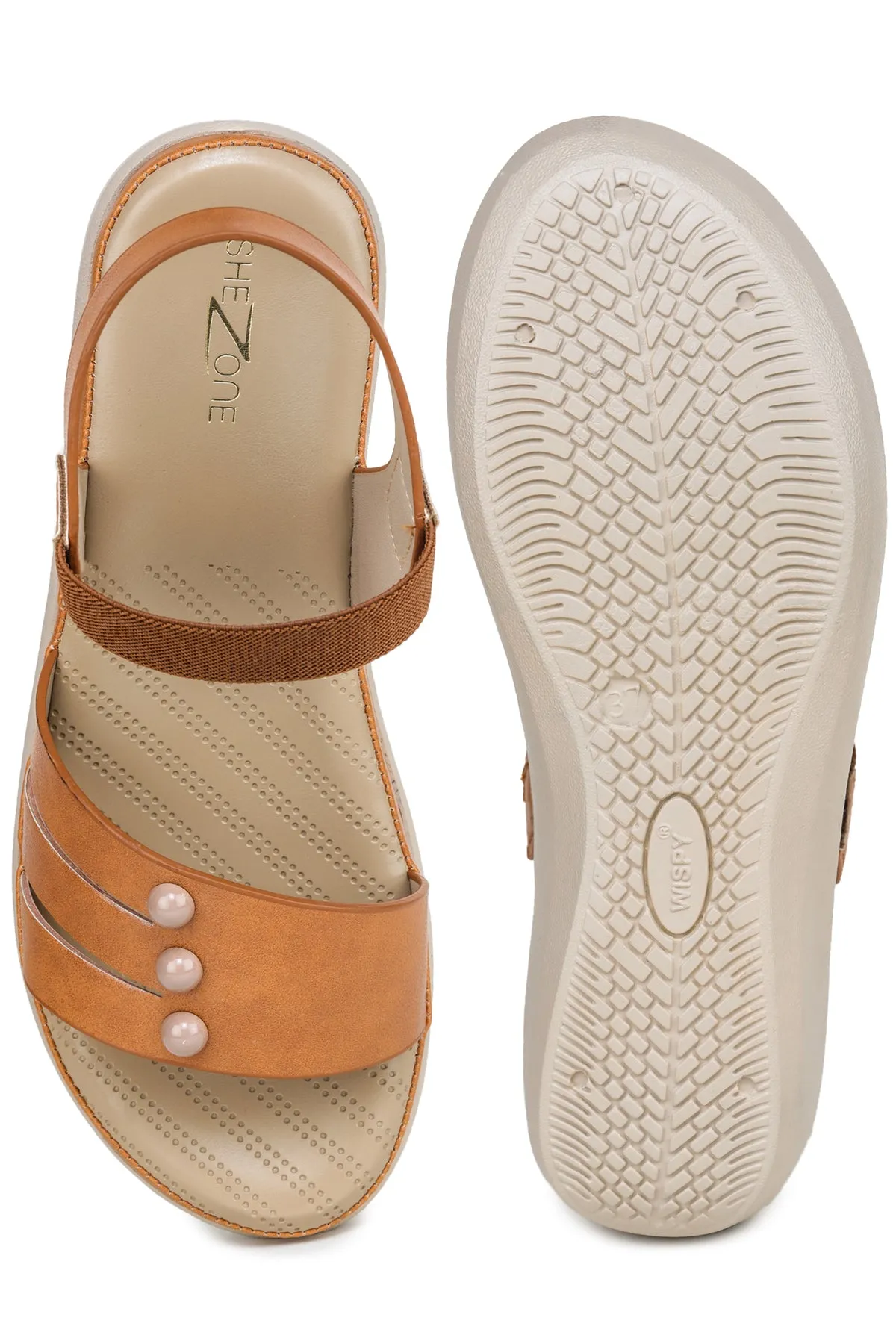 Shezone Tan Women Heels