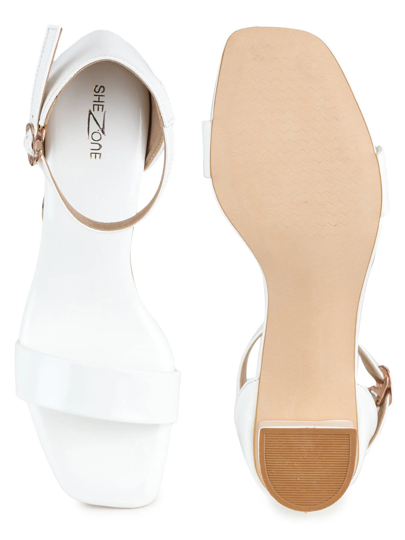 Shezone White Women Heels