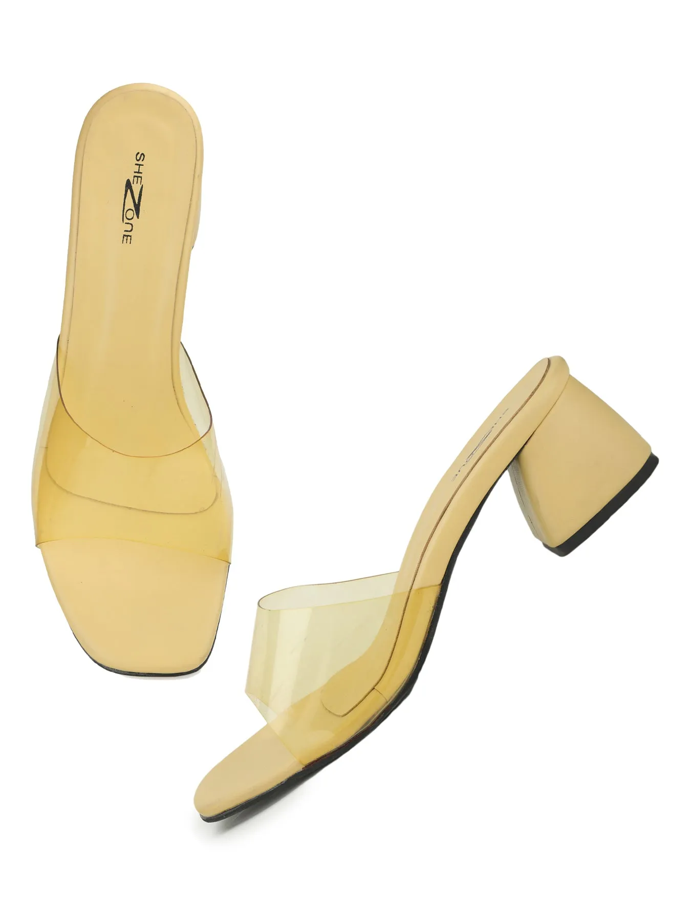 Shezone Yellow Women Heels