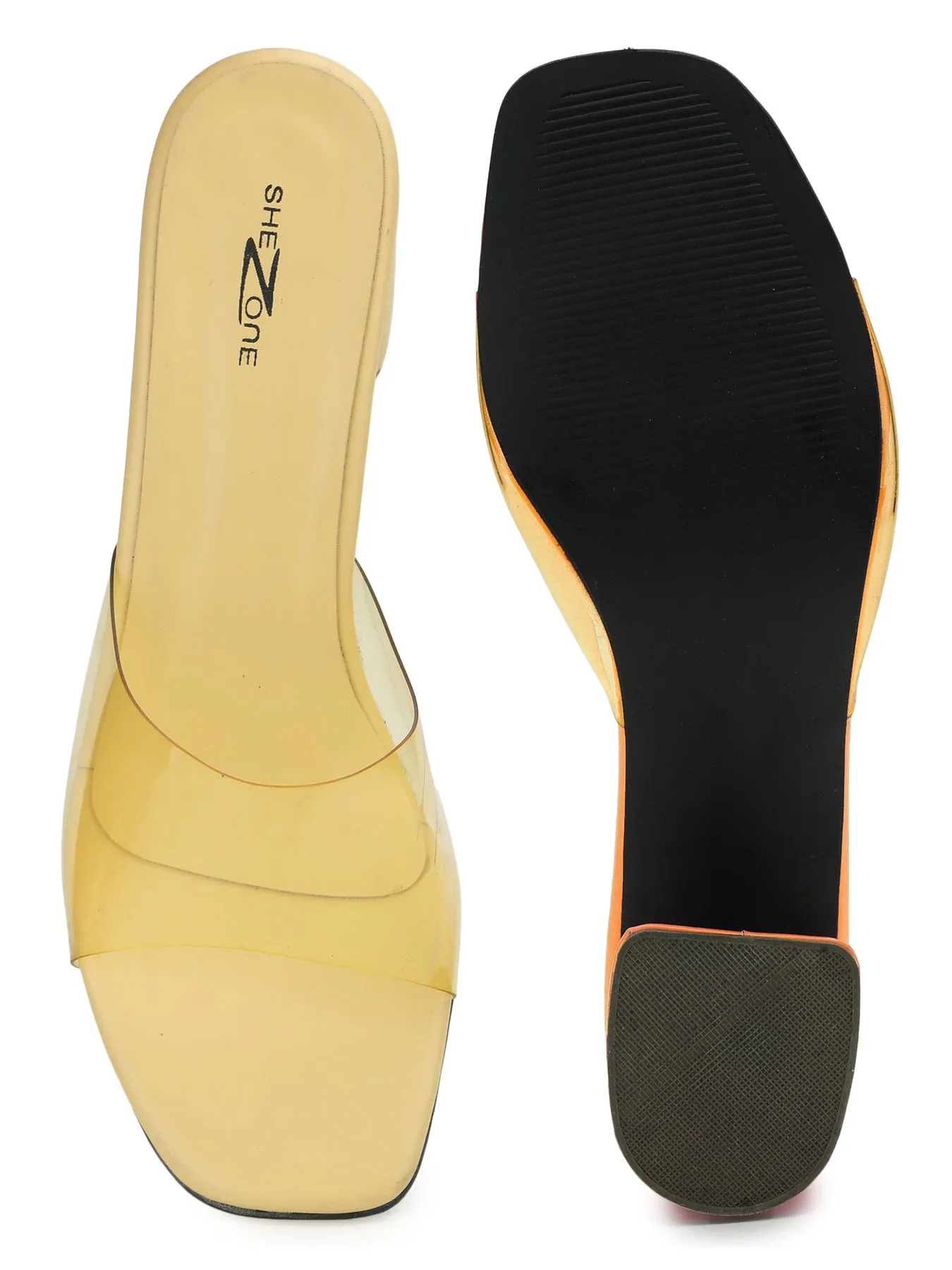 Shezone Yellow Women Heels