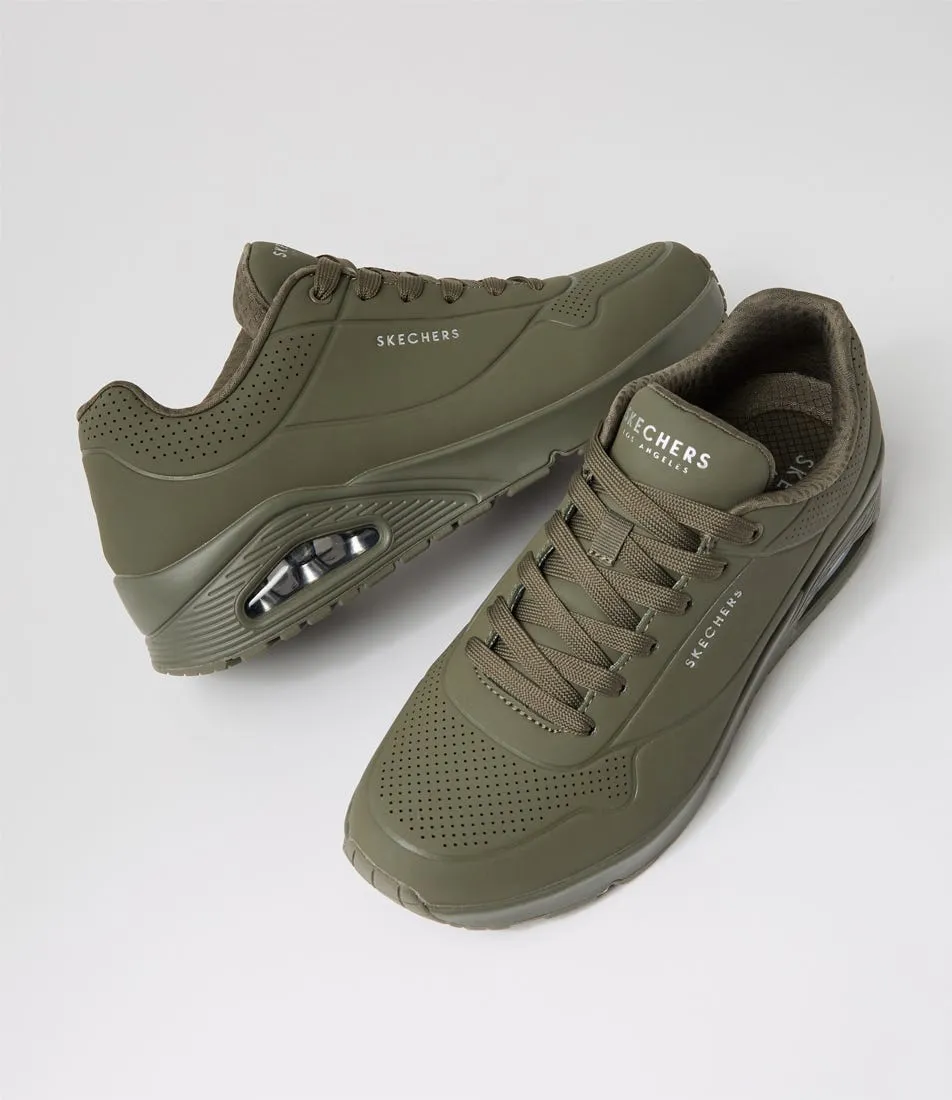 SKECHERS Uno Stand On Air Dark Green Sneakers