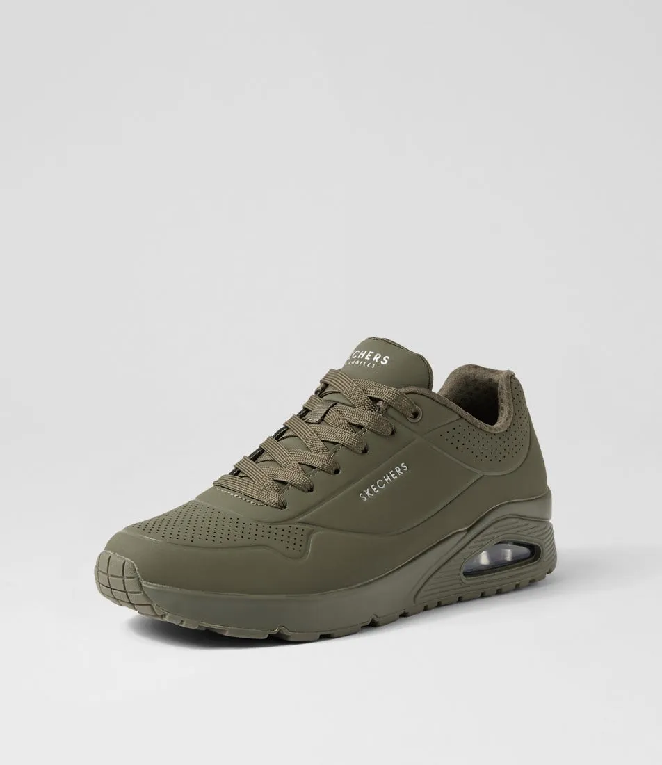 SKECHERS Uno Stand On Air Dark Green Sneakers