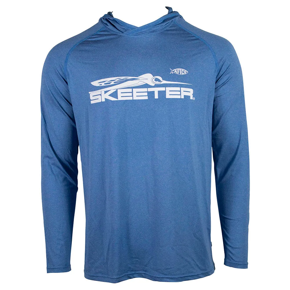 Skeeter AFTCO Samurai Hooded Long Sleeve - Nautical Blue Heather