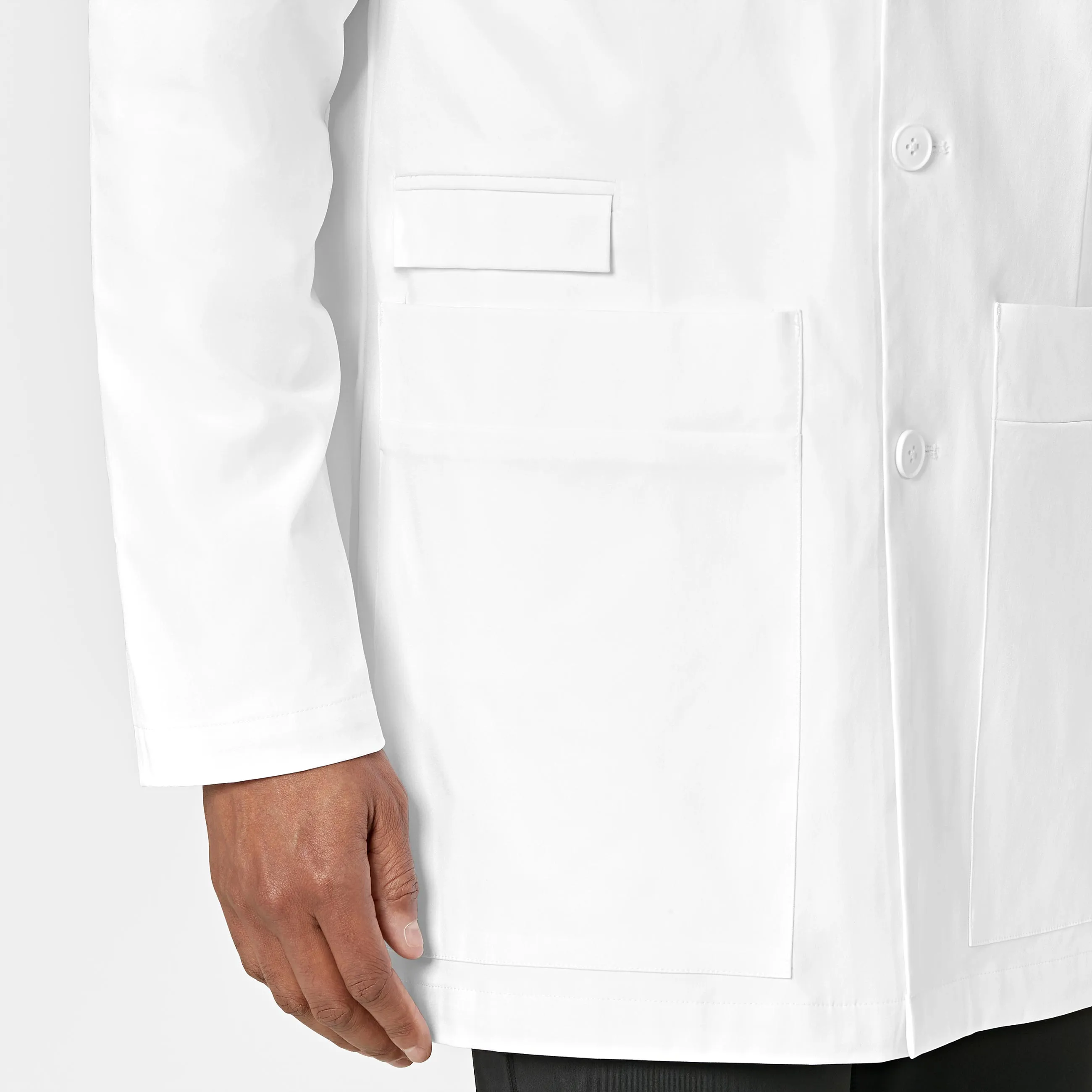 Slate Men's 34 Inch Doctors Coat - White