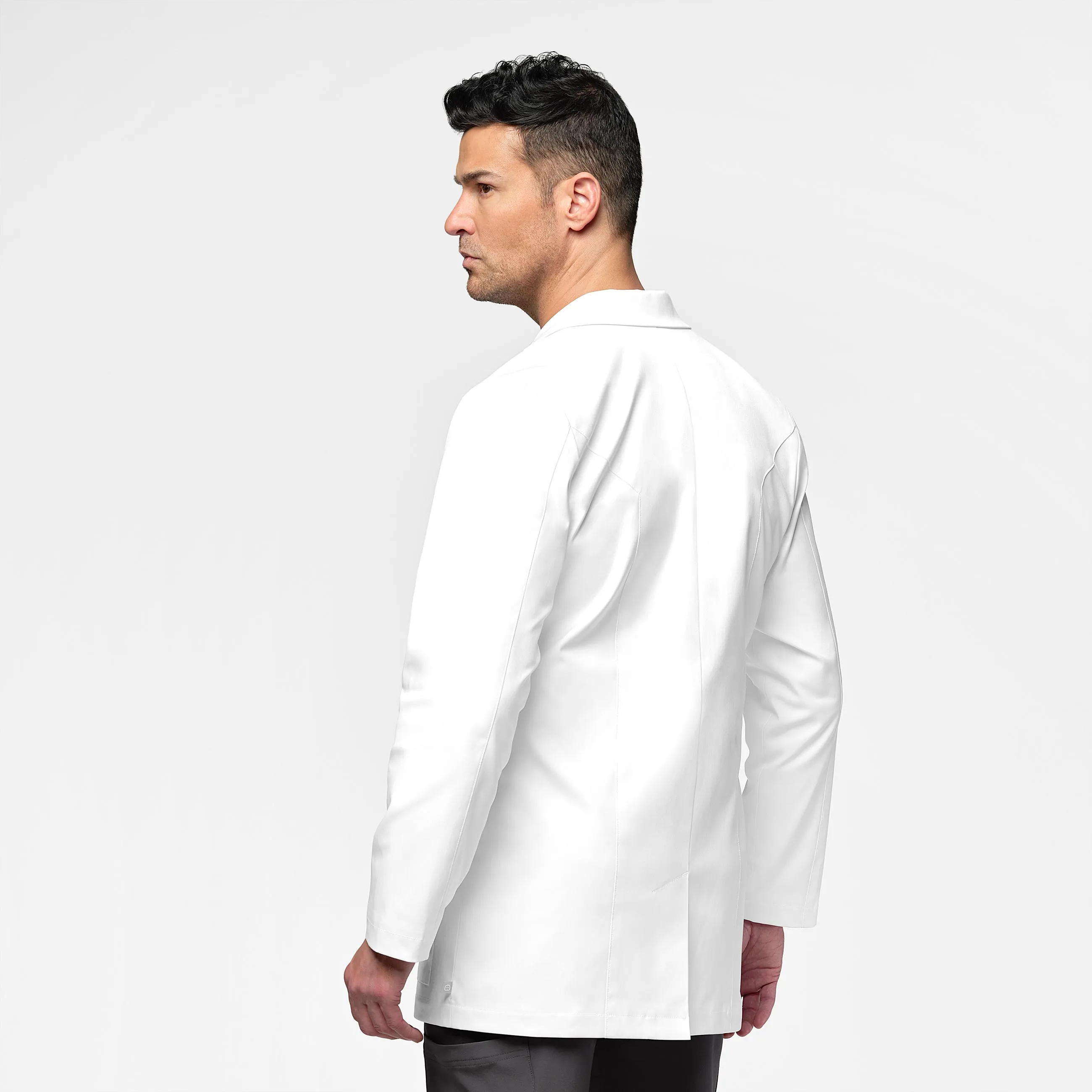 Slate Men's 34 Inch Doctors Coat - White