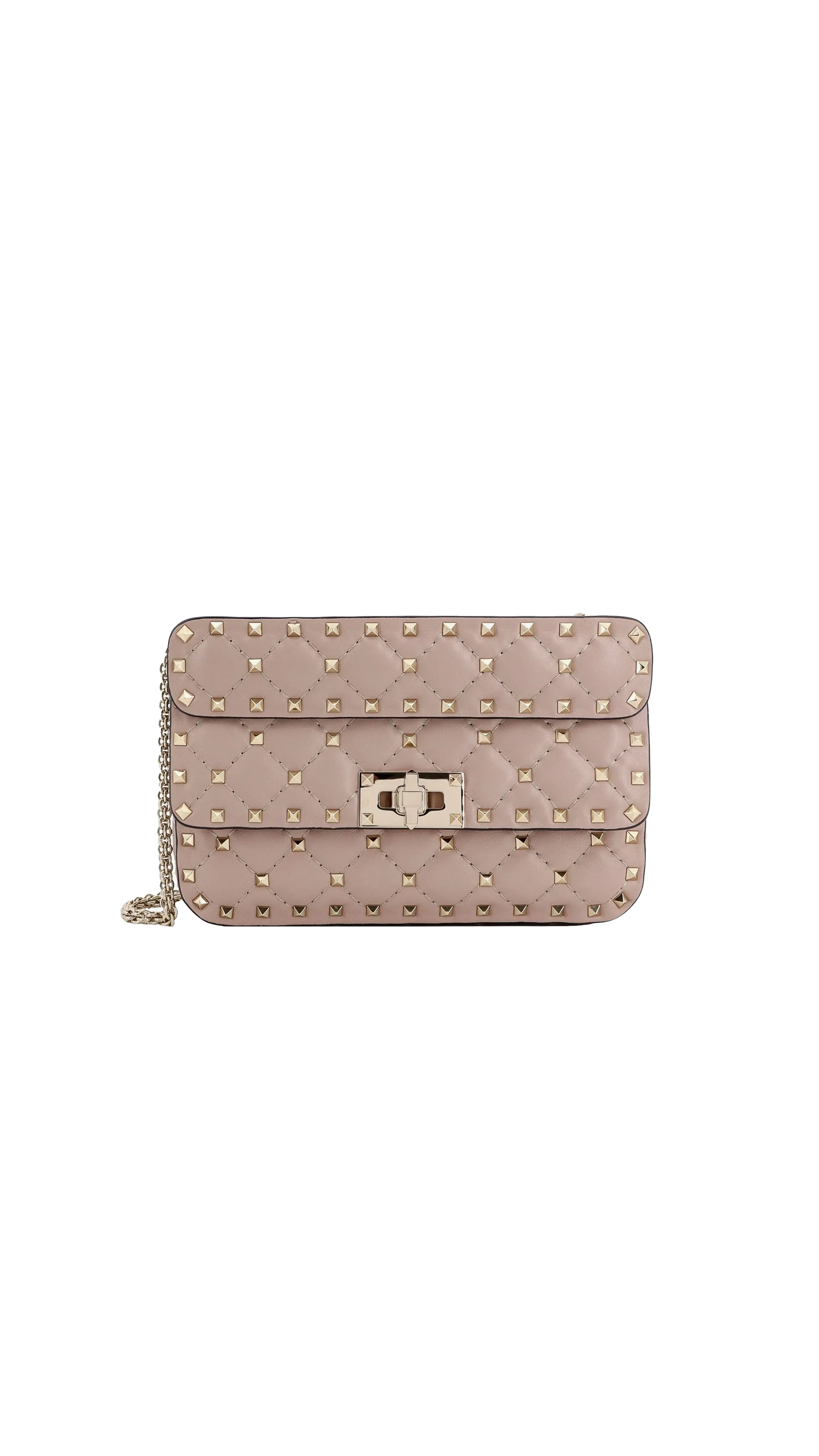 Small Nappa Rockstud Spike Bag -Beige