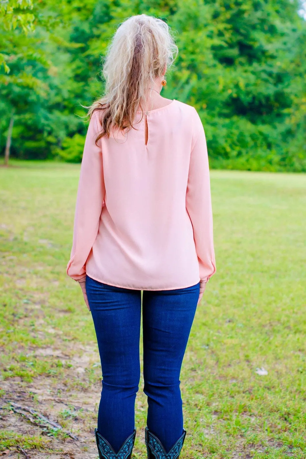 Solid Peach Blouse