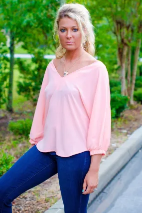 Solid Peach Blouse