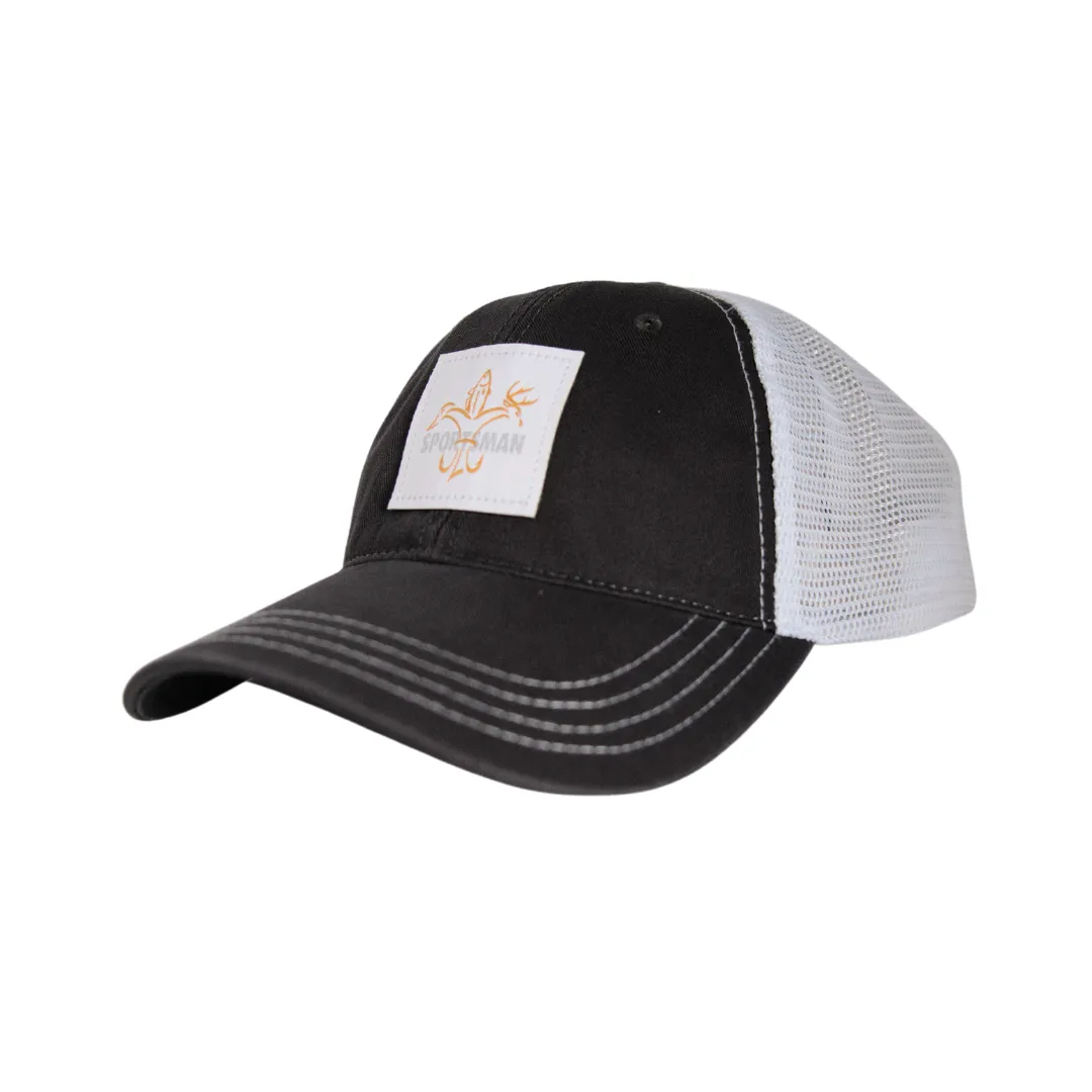 Sportsman Unstructured Hat - Gray/White