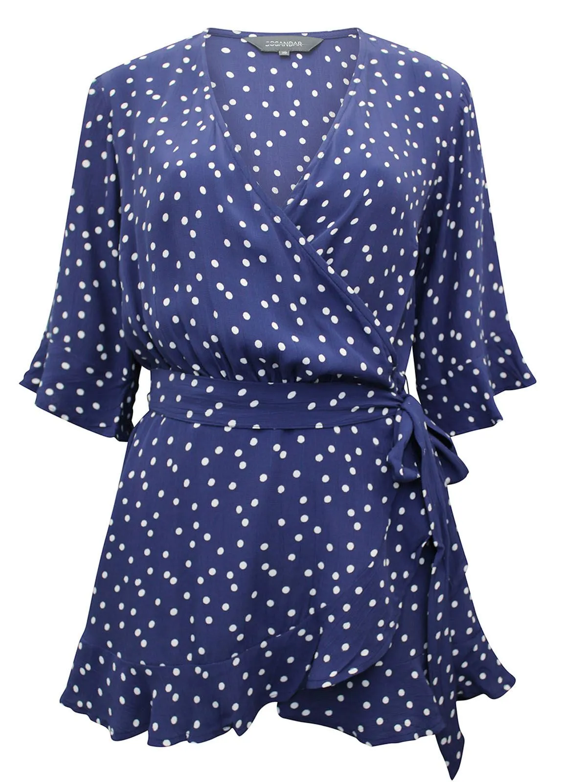 Spot Wrap Blouse