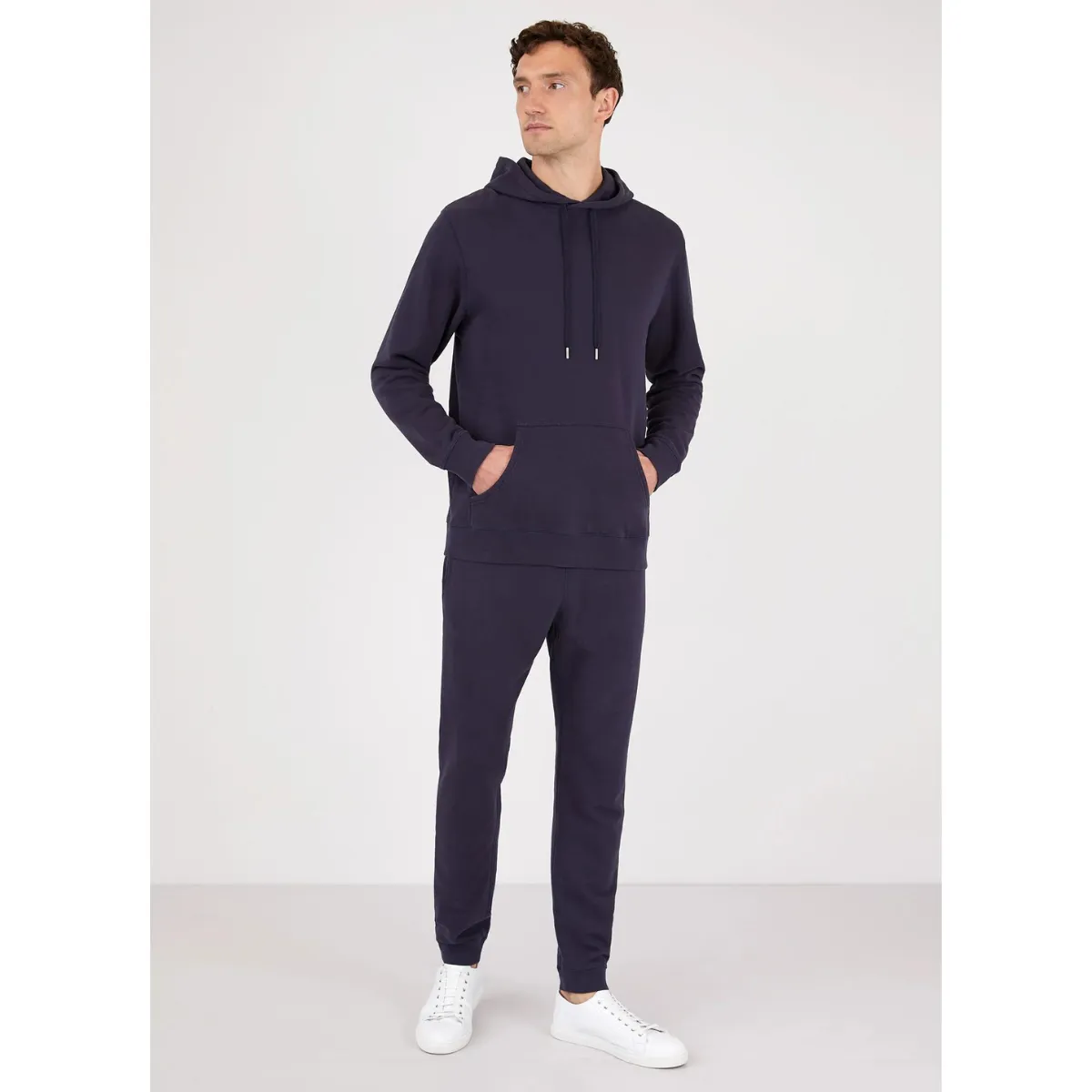 Sunspel   Loopback Hoody Navy