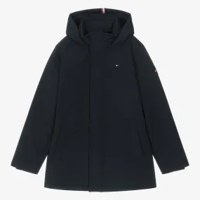 Teen Boys Navy Blue Hooded Coat