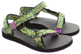 TEVA Ladies Original Universal Sandals In Beach Floral Wild Lime