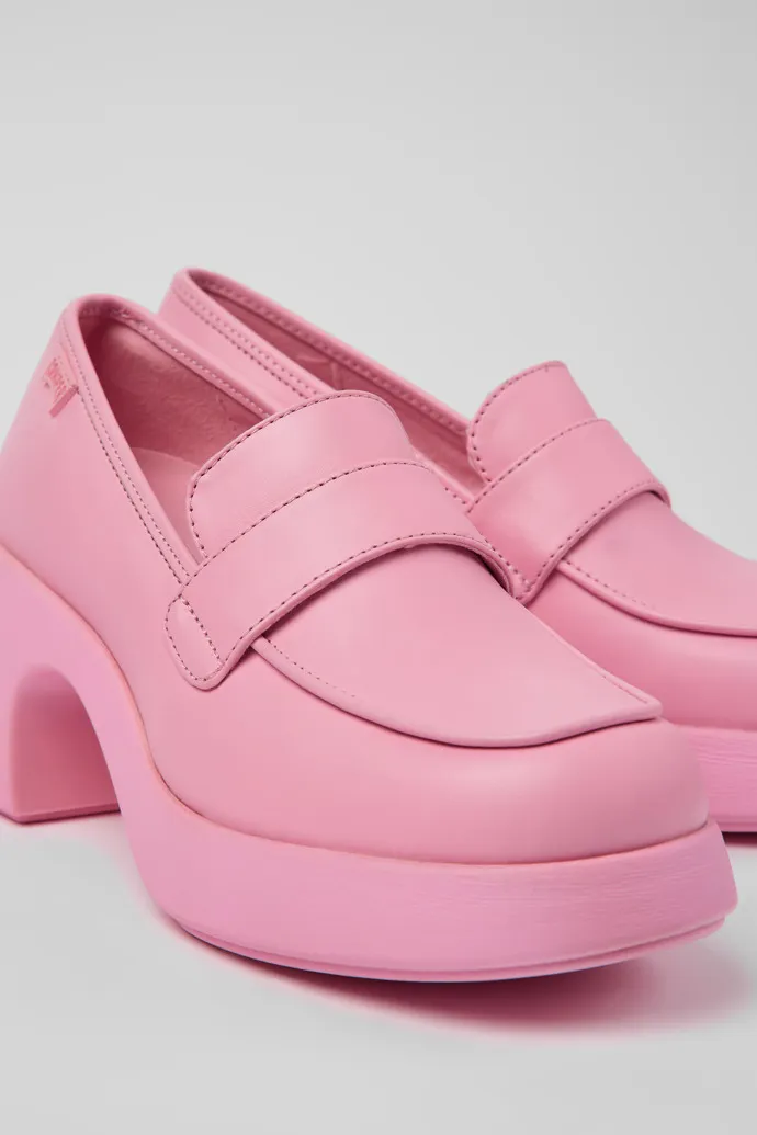 Thelma Pink Leather Loafer for Women