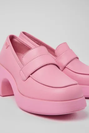 Thelma Pink Leather Loafer for Women