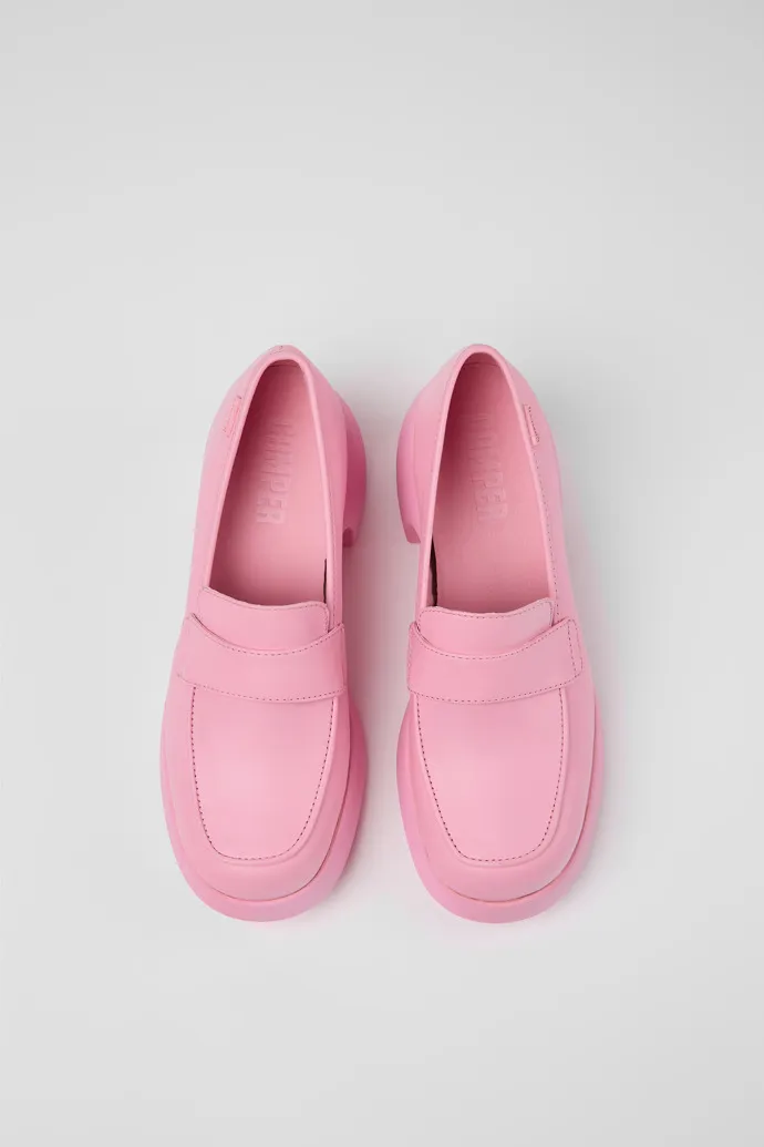 Thelma Pink Leather Loafer for Women