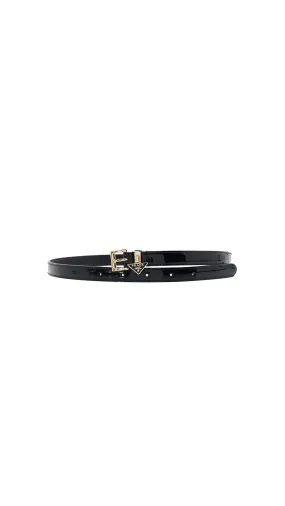 Triangle Logo Charm Belt - Black