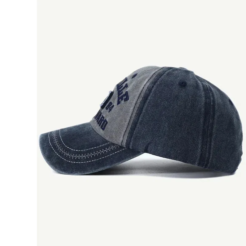 Unisex Washed Cotton 3D Letter Embroidered Vintage Dad Baseball Hat