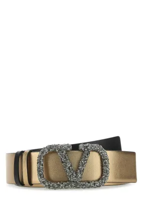 Valentino VLogo Embellished Reversible Buckle Belt