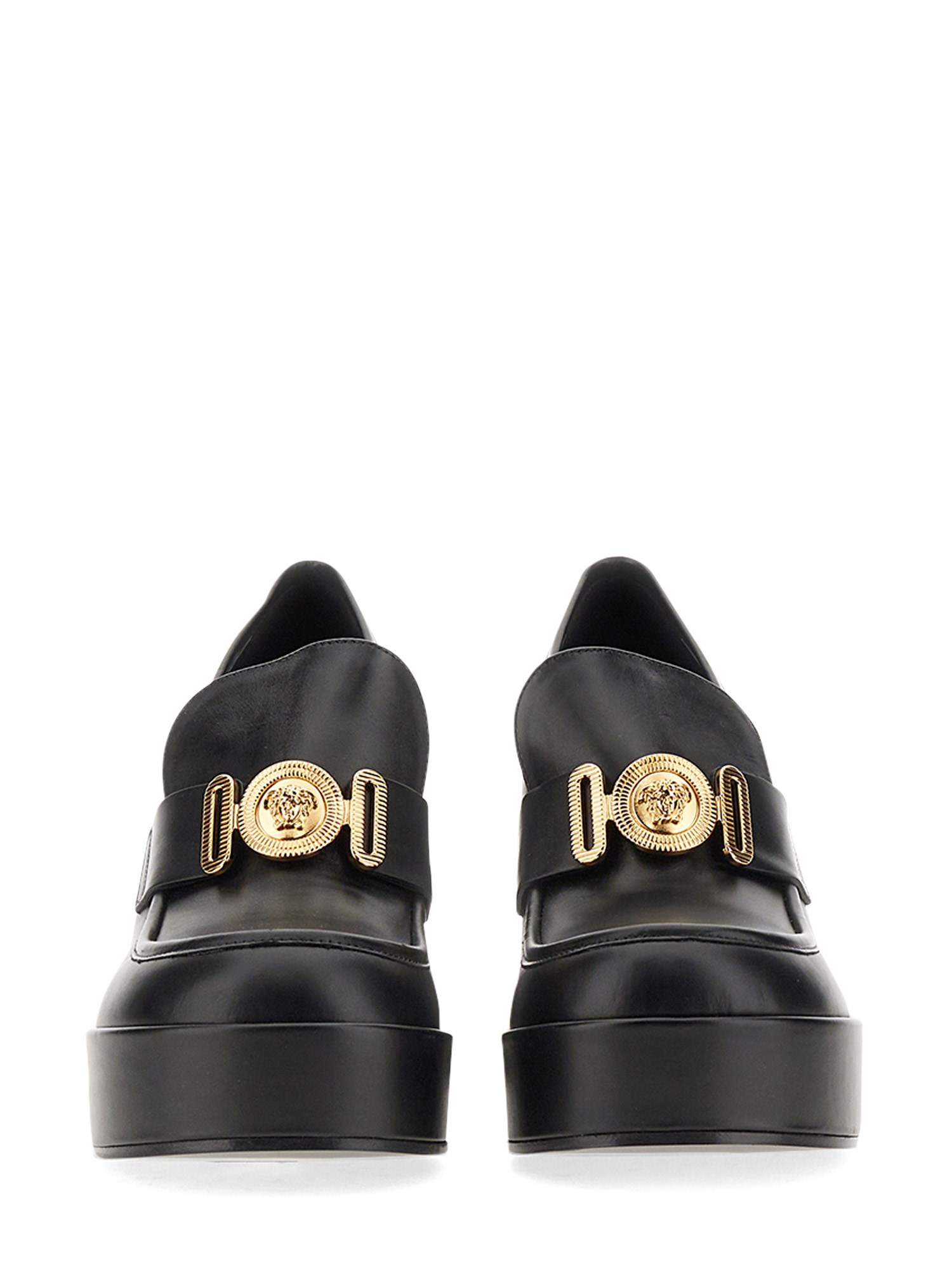 VERSACE    MEDUSA BIGGIE LEATHER PLATFORM LOAFER