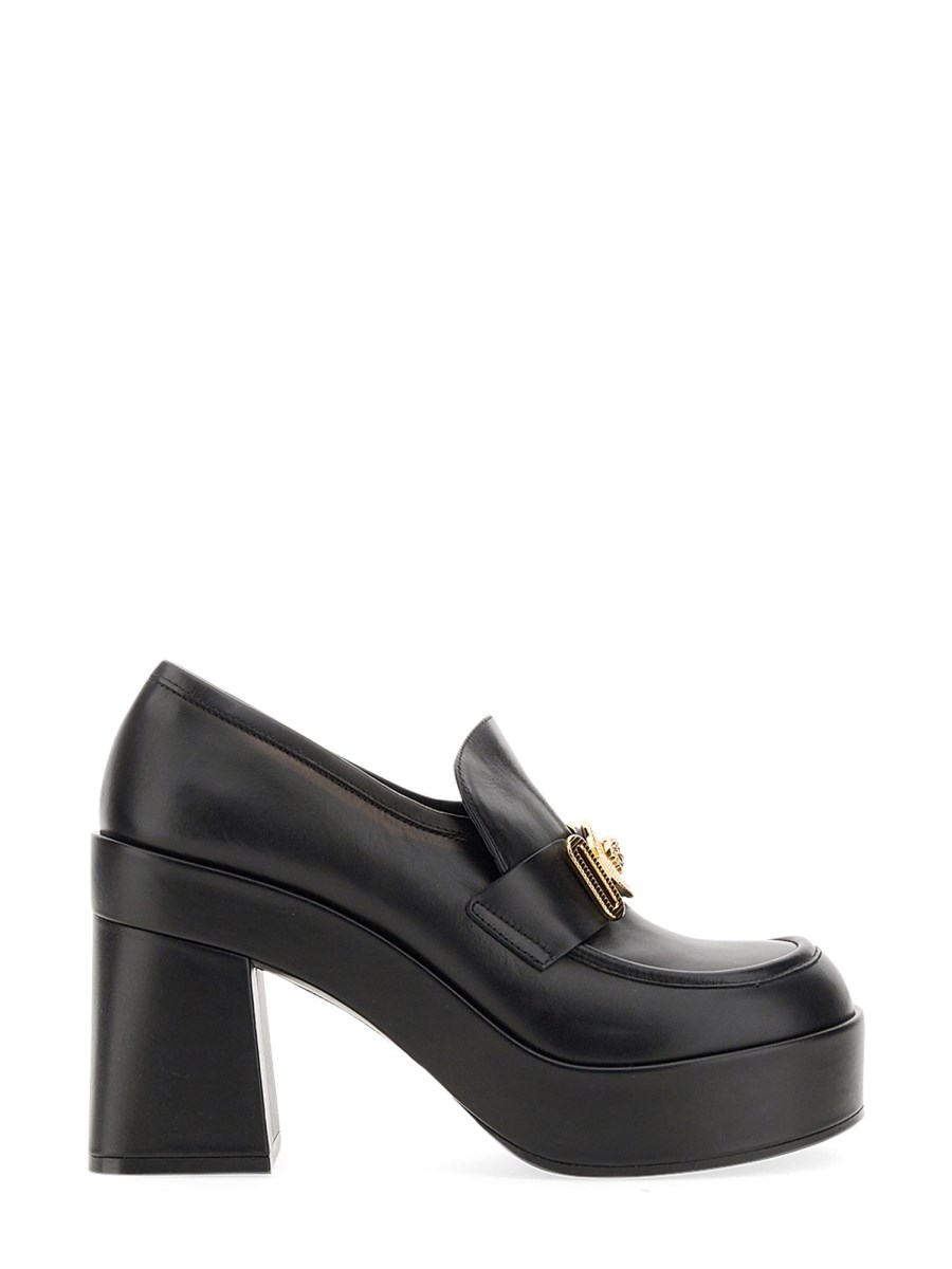 VERSACE    MEDUSA BIGGIE LEATHER PLATFORM LOAFER