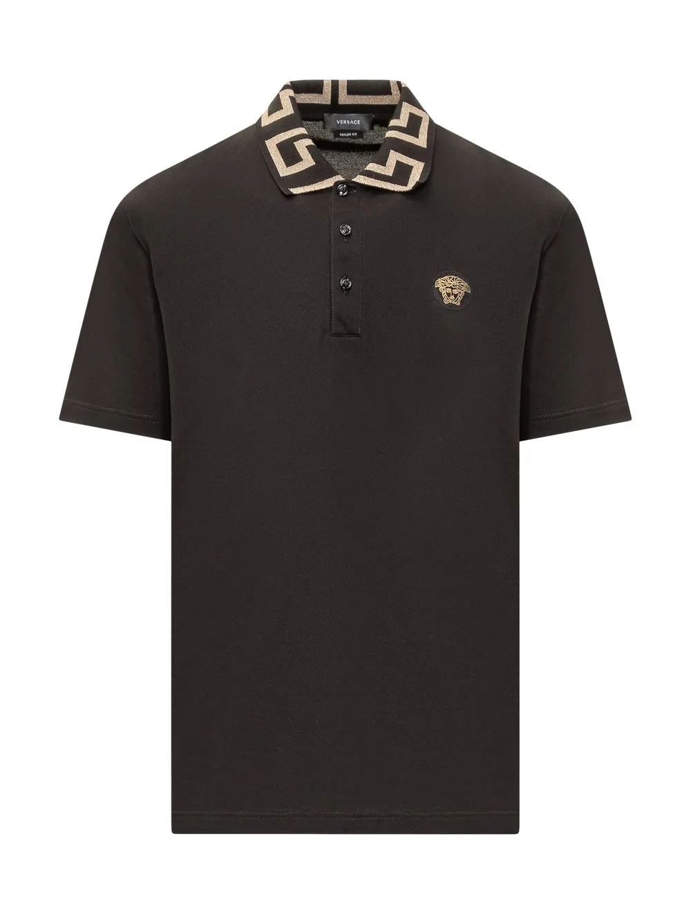 Versace with Greca Jacquard Polo Shirt