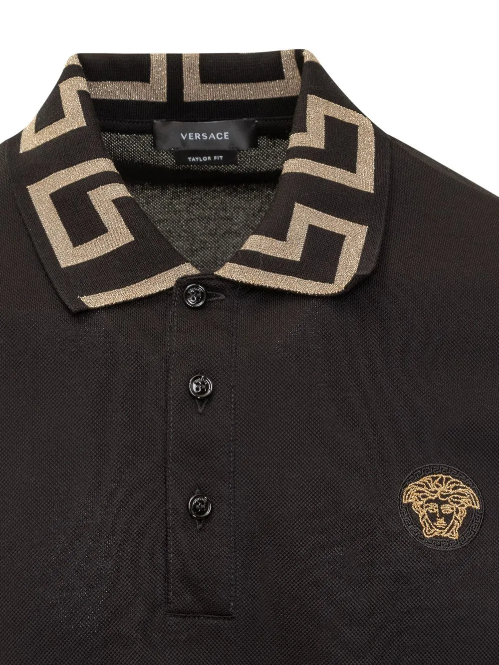 Versace with Greca Jacquard Polo Shirt