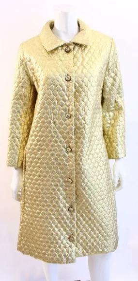 Vintage 60's Gold Quilted Coat