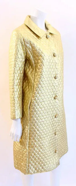 Vintage 60's Gold Quilted Coat