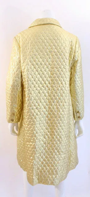 Vintage 60's Gold Quilted Coat