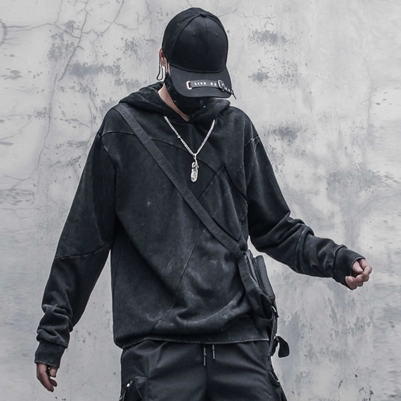 Vintage Techwear Cotton Hoody