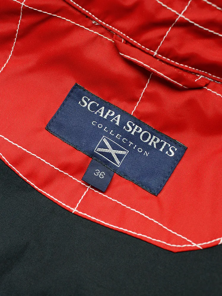 Walter Van Beirendonck for Scapa red ‘Formula 1’ jacket with black and white stripes