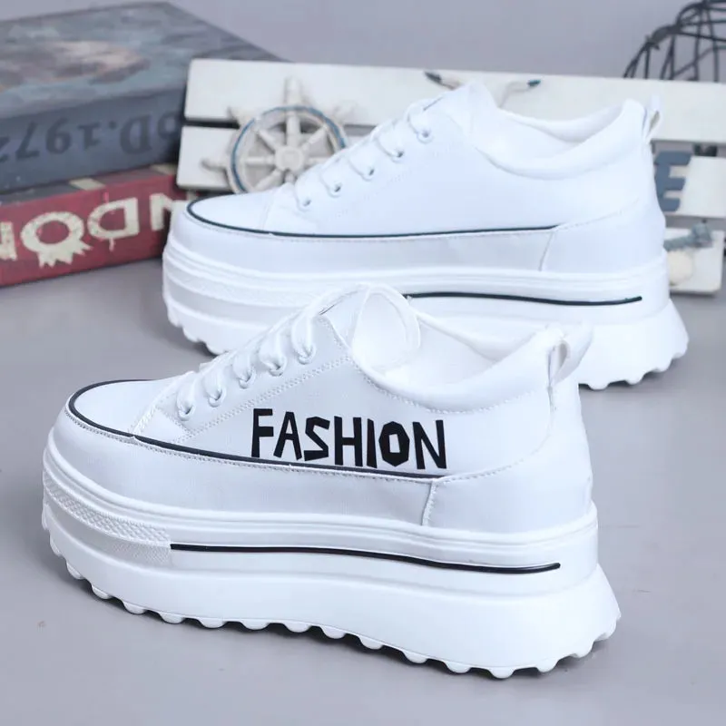 White Platforms Sneakers