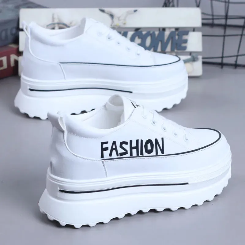 White Platforms Sneakers