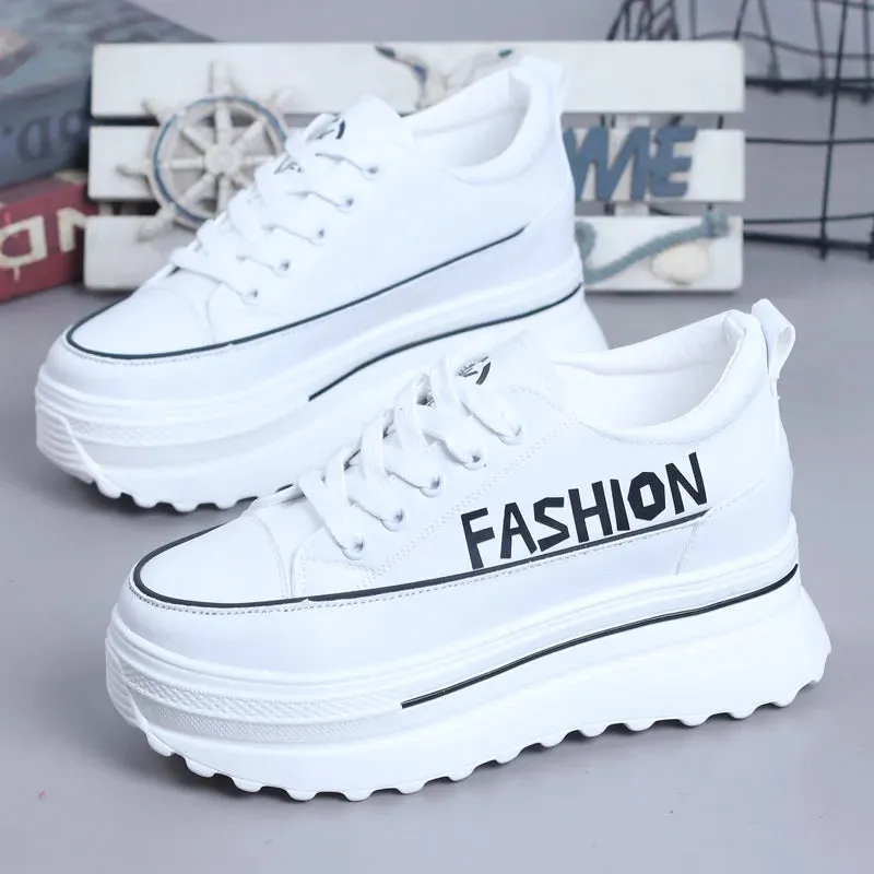 White Platforms Sneakers