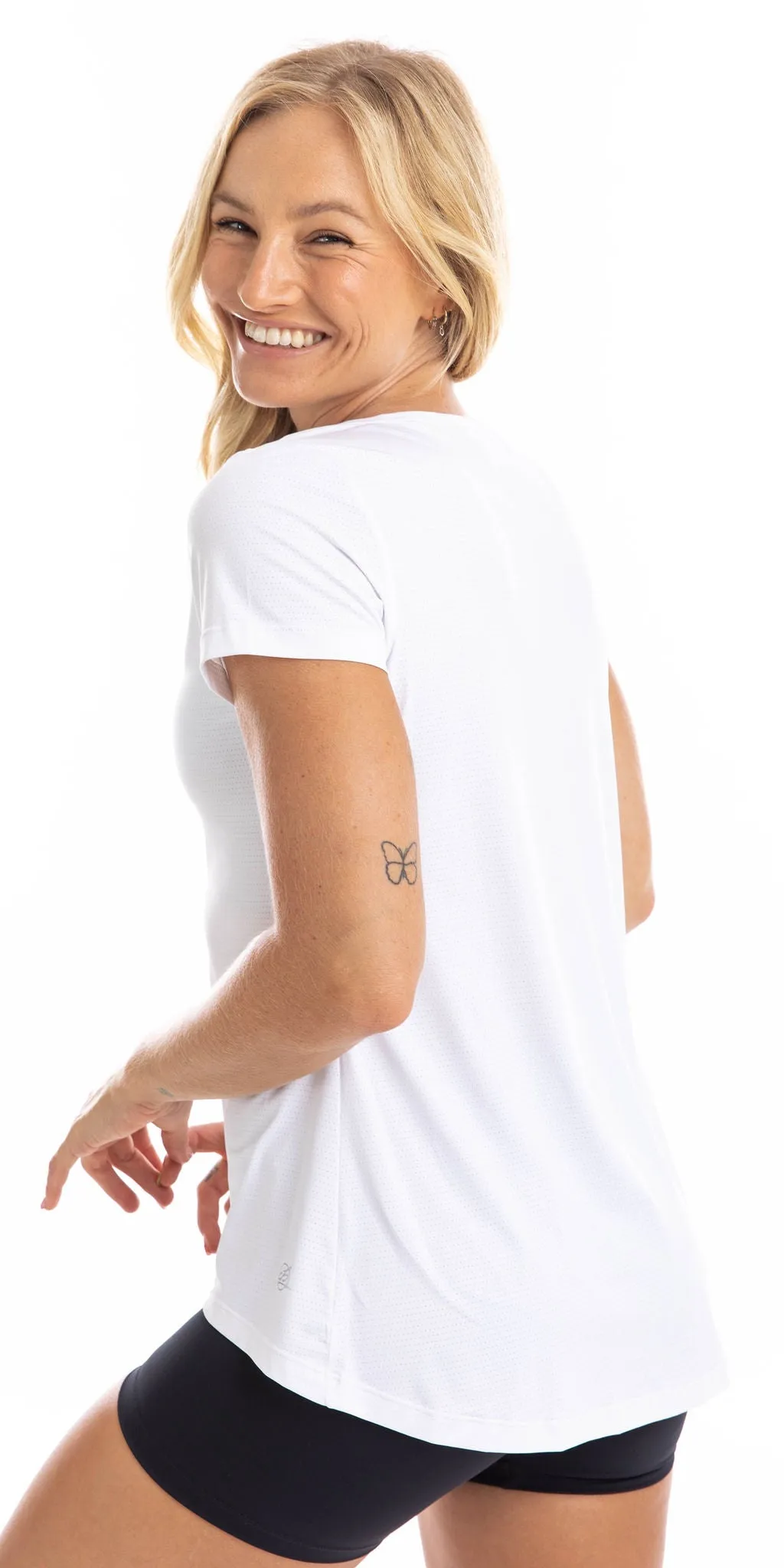 White Workout Tee